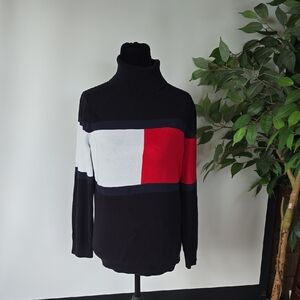Tommy Hilfiger Color Block Turtleneck Sweater